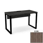 Mesa De Escritório Pé Tubular Pe40 Em Mdp 134 X 60 Cm Cor Wal