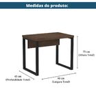 Mesa De Escritório Pé Tubular Pe40 Em Mdp 90 X 45 Cm Cor Imbu