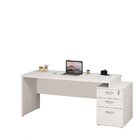 Mesa De Escritório Pedestal 3 Gavetas 190x70cm Branco