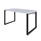 Mesa De Escritório Retangular Miguel Branca E Preta 135 Cm