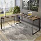 Mesa De Escritório Seriema Castanho E Preta