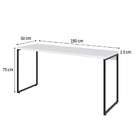 Mesa De Escritório Studio Branca 150 Cm