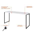 Mesa De Escritório Studio Branca 150 Cm