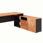 Mesa De Escritório Yaris 1 Pt 2 Gv Nogal Sevilha E Preta