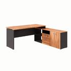 Mesa De Escritório Yaris 1 Pt 2 Gv Nogal Sevilha E Preta