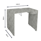 Mesa De Estudo Computador Quarto 1 Gaveta Tomada Cor Marmore