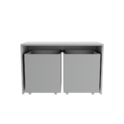 Mesa De Estudo Infantil 78x37cm Com 2 Baús  Branco