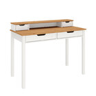 Mesa De Estudo Quarto Retrô Minimalista Madeira 1 Nicho Branc