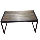 Mesa De Ferro Madeira Design Clássico,sala ,escritório Ou Var