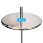 Mesa De Inox Redonda 60cm Para Piscina