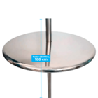 Mesa De Inox Redonda 60cm Para Piscina