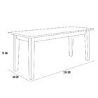 Mesa De Jantar 06 Lugares Retangular Wood 200 Cm Madeira Maci