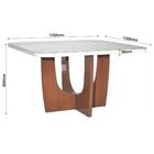 Mesa De Jantar 1,35x1,35m Barcelona Bom Pastor Amêndoa E Off