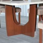 Mesa De Jantar 1,35x1,35m Barcelona Bom Pastor Amêndoa E Off