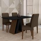 Mesa De Jantar 1,36 4 Cadeiras Suiça Imbuia/pret/marrom - M.
