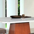 Mesa De Jantar 1,3x0,9m Madri Bom Pastor Amêndoa E Off