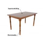 Mesa De Jantar 1,59m Torneada Madeira Uva Japão Marrom