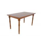 Mesa De Jantar 1,59m Torneada Madeira Uva Japão Marrom