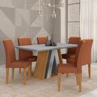 Mesa De Jantar 1,60 6 Cadeiras Suiça Cinam/off W/terrac - M.