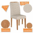 Mesa De Jantar 1,60 6 Cadeiras Suiça Cinamo/off Wh/bege - M.