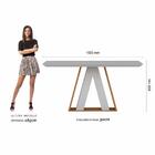 Mesa De Jantar 1,60 6 Cadeiras Suiça Cinamo/off Wh/bege - M.