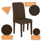 Mesa De Jantar 1,60 6 Cadeiras Suiça Imbuia/preto/marro - M.