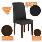 Mesa De Jantar 1,60 6 Cadeiras Suiça Imbuia/preto/preto - M.