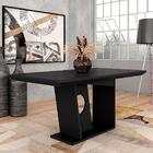 Mesa De Jantar 1,60 Retangular Maldivas Preto Fosco - Móveis