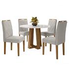 Mesa De Jantar 100x100 Com 4 Cadeiras Isabela - Pr Móveis