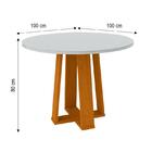 Mesa De Jantar 100x100 Com 4 Cadeiras Isabela - Pr Móveis