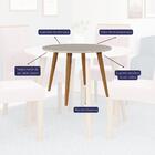 Mesa De Jantar 110 Cm Com Vidro Dani Cimol