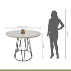 Mesa De Jantar 110cm Tampo Mdf Laqueado/vidro Dubai  Preto/of