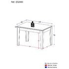 Mesa De Jantar 120 Cm Tokio Multimóveis Ex2000 Preta