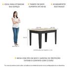 Mesa De Jantar 120 Cm Tokio Multimóveis Ex2000 Preta/off White