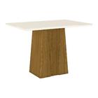 Mesa De Jantar 120cm Ágata Multimóveis Cr5080 Nature/off White