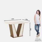 Mesa De Jantar 120cm Com Vidro Valência Multimóveis Cr5057 Na