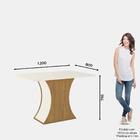 Mesa De Jantar 120cm Roma Multimóveis Cr5073 Nature/off White