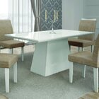 Mesa De Jantar 120cm Tampo Em Mdf E Vidro Pampulha Leifer Móv