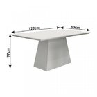 Mesa De Jantar 120cm Tampo Em Mdf E Vidro Pampulha Leifer Móv