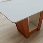 Mesa De Jantar 120cm X 80cm Tampo Mdf Apogeu Off White/frassi