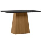 Mesa De Jantar 120cm X 80cm Tampo Mdf/vidro Moderno Ype/preto
