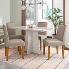 Mesa De Jantar 120x80 Com 4 Cadeiras Ana - Pr Móveis