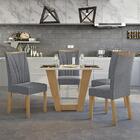 Mesa De Jantar 120x80 Com 4 Cadeiras Apogeu - Móveis Lopas