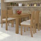 Mesa De Jantar 120x80 Com 4 Cadeiras Athenas Amêndoa/ - Móvei