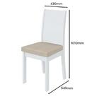 Mesa De Jantar 120x80 Com 4 Cadeiras Athenas Branco/ - Móveis
