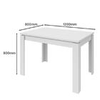 Mesa De Jantar 120x80 Com 4 Cadeiras Athenas Branco/ - Móveis