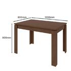 Mesa De Jantar 120x80 Com 4 Cadeiras Athenas Imbuia/ - Móveis