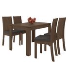 Mesa De Jantar 120x80 Com 4 Cadeiras Athenas Imbuia/ - Móveis