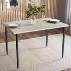 Mesa De Jantar 120x80cm Pes De Madeira Madri Avela Pes Preto