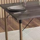 Mesa De Jantar 120x80cm Pes De Madeira Madri Ebano Pes Natural